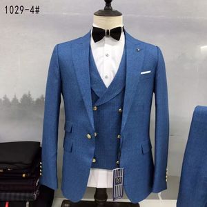 2024 Mannen Business 3 Stuks Slank Kantoor Pak Hoge Kwaliteit Mannen Pakken Nieuwste <span class=keywords><strong>Design</strong></span> Formele Blazer - Product Image 4