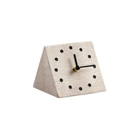 Flolenco luxe maison décor de table horloge en bois artisanat géométrique Triangle décoratif horloge de bureau
