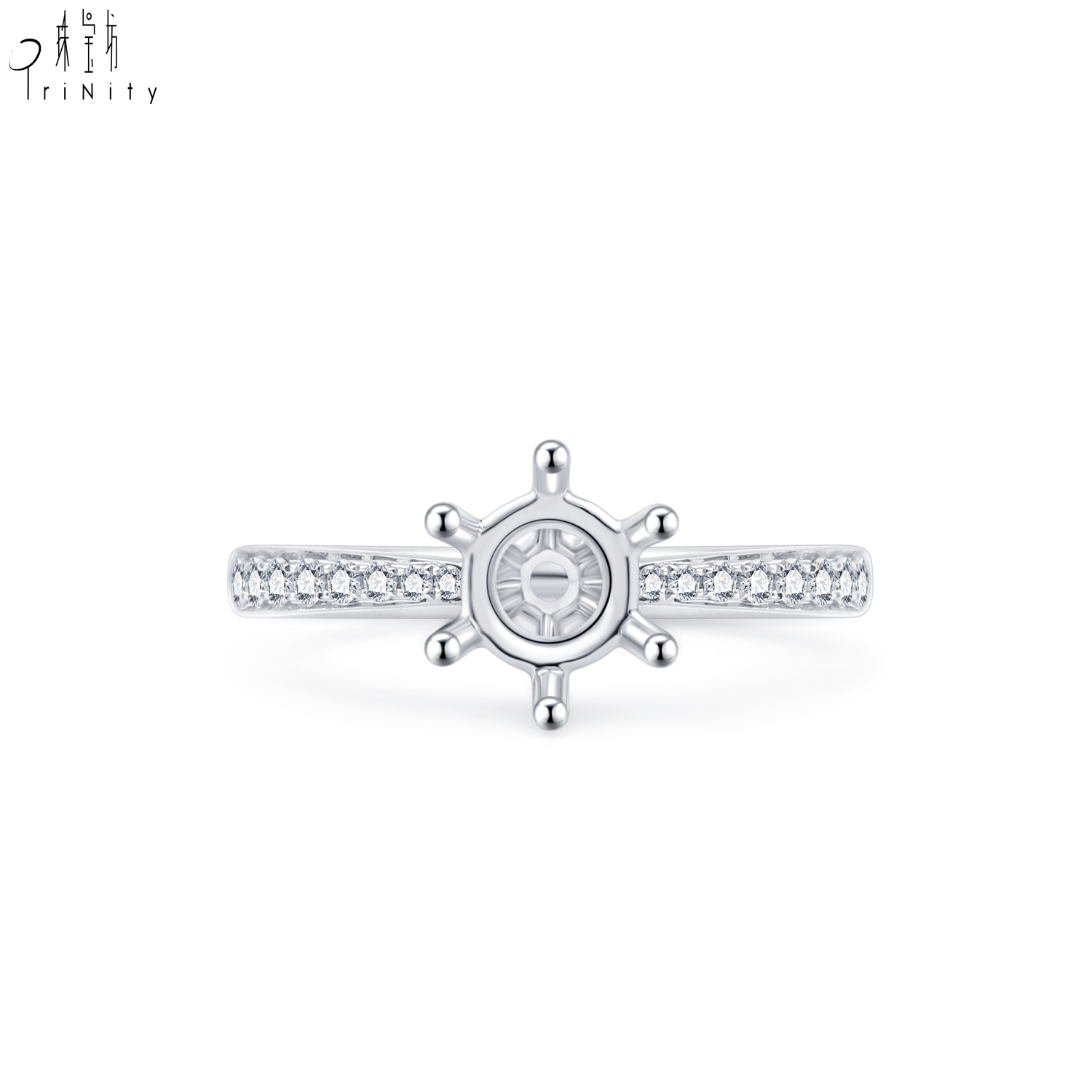 18K White Gold