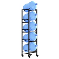 Porte-bouteilles d'eau seau robuste personnalisé à 5 niveaux Support de rangement détachable de 5 gallons avec fonctions d'affichage