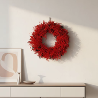 Guirlande de porte d'entrée de printemps, style ferme, vigne, décoration murale, fenêtre, décoration de la maison, Thanksgiving, Halloween, Noël, 55 cm
