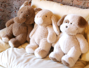 Süper yumuşak sevimli kabarık çocuklar bebek kumaş dolması hayvan çocuk hediye tavşan köpek fil peluş oyuncak - Product Image 3