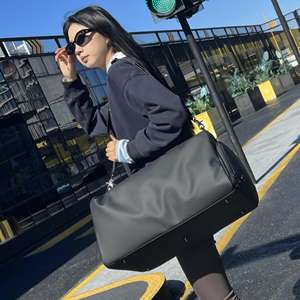 Unisex spor Fitness silindir seyahat çantası islak/kuru ayırma Oxford malzeme fermuar kapatma ile erkekler ve kadınlar için moda - Product Image 2