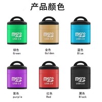 Lecteur de cartes externe USB 2.0 mini haute vitesse en aluminium pas cher pour cartes mémoire TF/SD pour ordinateur portable