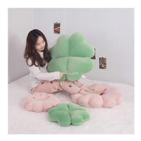 Nouvelle Coussin-Peluche Fleur Trèfle à Quatre Feuilles Sakura, Coussin Rembourré pour Siège, Canapé, Housse de Coussin, Cadeau d'Anniversaire 45cm