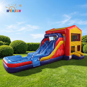 Winsun แทรมโพลีนสไลด์คู่ PVC เป่าลมกระเด้งปราสาทเป่าลม - Product Image 1