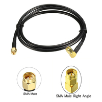 Câble coaxial RG58 SMA mâle-femelle vers SMA mâle coudé, assemblage de câble RF Pigtail, rallonge d'antenne, câbles de communication