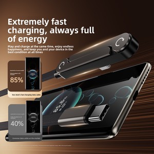 สายชาร์จโทรศัพท์สำหรับเล่นเกม 240W PD พร้อมที่วางโทรศัพท์, สายชาร์จ<span class=keywords><strong>แบ</strong></span>บงอได้ Type-C Usb C <span class=keywords><strong>ชาร์จ</strong></span>เร็ว ซิงค์ข้อมูล ผลิตจากโลหะผสมสังกะสี สำหรับ <span class=keywords><strong>iPhone</strong></span> 15 16 17 Samsung S25 - Product Image 2