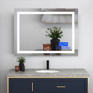 Miroir de salle de bain LED intelligent moderne sans cadre, rétroéclairé, rectangulaire, avec capteur tactile, anti-buée, pour projets hôteliers - Product Image 5