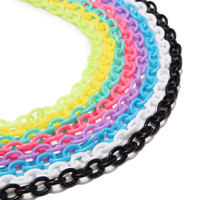 Chaîne acrylique multicolore 40cm/50cm pour suspension à lunettes 6*8mm Chaînes en plastique