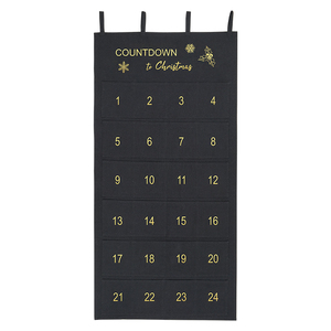 2024 Treo Giáng Sinh Advent Lịch Hộp Vải Vàng Thêu Thân Thiện Với Môi Vải Sử Dụng Nhà 24 Không Gian Sô Cô La 120Cm - Product Image 1