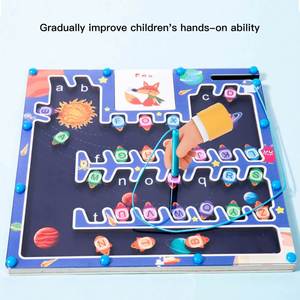 Jeu de puzzle magnétique pour développer la motricité fine des tout-petits, cadeau idéal, activité sensorielle, jeu spatial, labyrinthe d'alphabet - Product Image 2