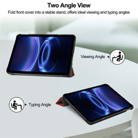 Étui de protection intégral antichoc à quatre coins pour Redmi Pad 2 SE 9,7 pouces 2026 avec fonction veille automatique et support magnétique, coque arrière rigide en PC pour tablette