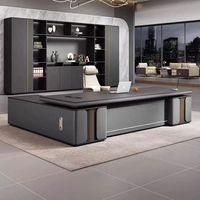 Set di Sedia e Scrivania Direzionale Moderna di Lusso, Mobili per Ufficio Commerciale di Alta Qualità per Manager e Dirigenti