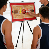 Tableau tactique de basket-ball en alliage d'aluminium, trépied portable, effaçable à sec, pour l'entraînement, le jeu, la démonstration des tactiques par le coach
