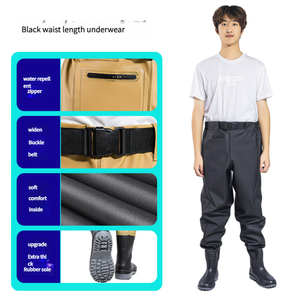 TOPIND Offre Spéciale imperméable personnalisé PVC taille échassier <span class=keywords><strong>pêche</strong></span> échassier imperméable avec bottes - Product Image 6