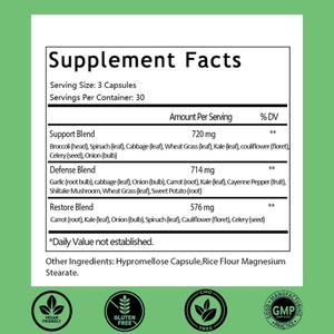 Repleto de Vitaminas y Minerales, 100% Alimento Natural, Suplemento de Verduras para Apoyar los Niveles de Energía - Product Image 2