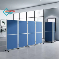 Paravent de séparation de salle de conférence pliable portable, écrans de confidentialité, mobilier de bureau, écran de séparation avec roulettes