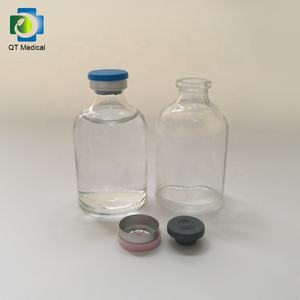 Viales estériles de vidrio con tapón de goma y tapa abatible, viales de 20-100ml - Product Image 2