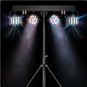 Kit Luci LED 4-<span class=keywords><strong>in</strong></span>-1 per DJ Mobile, 2 <span class=keywords><strong>Par</strong></span> e 2 Derby con Treppiede per Feste di Compleanno e Discoteche - Product Image 2