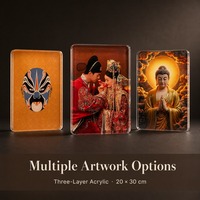 Aanpasbare acryl Mahjong sculptuur, groot tegel ornament, standaardformaat voor bureaudecoratie, Chinese stijl display