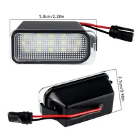 2Pcs Eclairage de plaque d'immatriculation pour Ford KUGA S MAX MONDEO MK4 MK5 MK2 FIESTA 2008-2019 FOCUS ABS Plastic 12V LED Number Signal Light