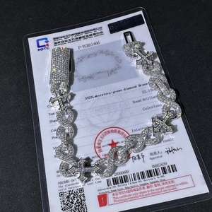 925 Sterling Silver VVS Lab Grown Diamond <b>Infinity</b> Link <b>Bracelet</b> For Men 13MM - Product Image 4