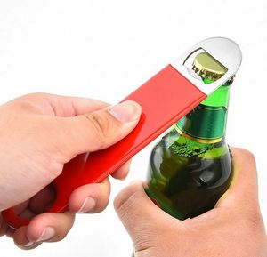 Abridores de Botellas Planos de Acero Inoxidable Grandes y Coloridos con Logotipo Personalizado, Abridor de Cerveza Retráctil para Bartender - Product Image 2