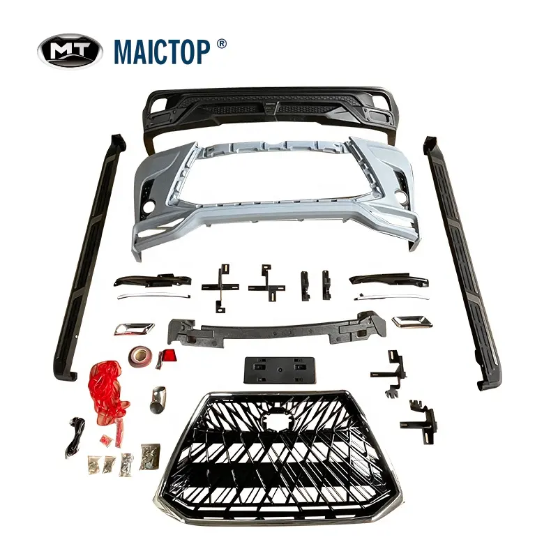 Maictop Auto Body Kit Voorbumper Voor Highlander Lx LX570 Stijl Facelift Auto Bumpers Grille Side Stap Suv Accessoires