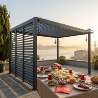 Kit de supports de pergola en aluminium Airfun à montage facile - Bases de poteaux réglables, écologiques, durables et résistantes aux intempéries, idéal pour le bricolage