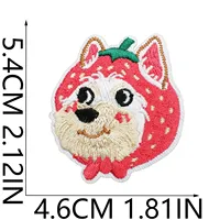 Écusson brodé chien de dessin animé, badge en tissu animal pour la décoration de vêtements et sacs