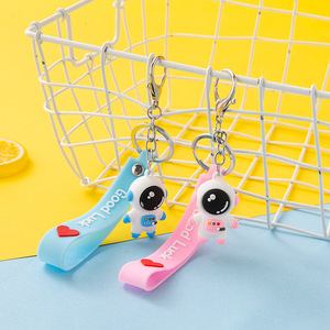 Creative Cartoon Astronaut Keychain Epoxy Resin Portable Charm Car Bag Keychain - Product Image 2