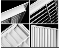 Grilles de ventilation carrées en aluminium et plastique sur mesure, avec filtres, pour entrepôts et sous-sols modernes