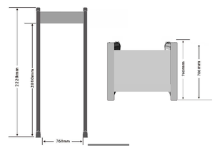 Portão de Detecção de Metais de Alta Sensibilidade para Fábricas de Cobre, Portão de Segurança Antifurto com Interruptor - Product Image 3