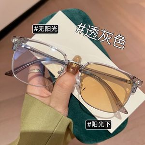 Lunettes de myopie chromatique demi-monture pour hommes étudiants montures optiques anti lumière bleue pour femmes - Product Image 5