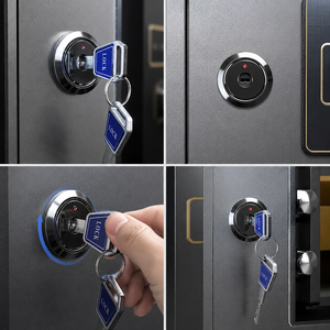 Lucchetto a Disco Doppio con Apertura Sicura 48mm, <span class=keywords><strong>Serratura</strong></span> a Camma con 2 Chiavi in Lega di Zinco, <span class=keywords><strong>Chiave</strong></span> Rimovibile in Entrambe le Posizioni, Antifurto di Sicurezza - Product Image 4