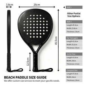 Grancen PP0001 <span class=keywords><strong>Raquette</strong></span> de <span class=keywords><strong>padel</strong></span> avec grip en EVA, surface en carbone argenté 3D, professionnelle, de haute qualité, légère, portable, résistante à l'abrasion - Product Image 3