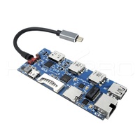 Hub USB-C multifonctionnel 5 ports 3.0/3.1 avec lecteur de carte, assemblage de carte de circuit imprimé