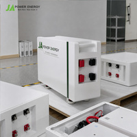 Système de batterie LiFePO4 empilable JApower 16kWh 32kWh 48kWh 51.2V, modulaire et extensible, pour stockage d'énergie solaire domestique