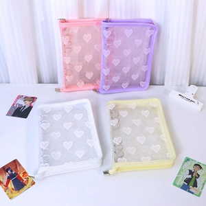 A5 Tạp Chí với ren Zip chất kết dính long lanh PVC Bìa phong cách Ins 6 nhẫn rời Lá Trường hợp kế hoạch Dải nộp hồ sơ sản phẩm - Product Image 3