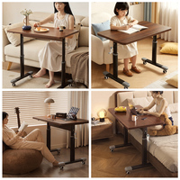 Bureau d'ordinateur mobile pour chambre, bureau de chevet réglable, bureau simple pour la maison, bureau long, établi, bureau d'étudiant