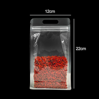 Transparent avec poignée Zip Lsnack Pouchckaging en plastique Gravure impression alimentaire bonbons emballage sac de bonbons sécurité sac sous vide