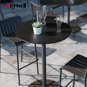 Amywell thiết kế mới trắng 15mm không thấm nước nhỏ gọn HPL bàn tròn - Product Image 2