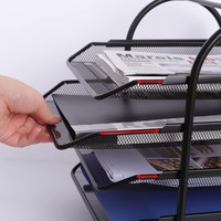 Organizador de Escritorio Metálico de 4 Niveles SAM SM4701 con Cajones, Organizador de Archivos Duradero para Escritorio, Opción de Logotipo Personalizado, al Mejor Precio