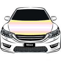 Housse de capot de voiture personnalisée arc-en-ciel gay, accessoire de véhicule pliable en polyester durable pour exposition automobile et événements en extérieur