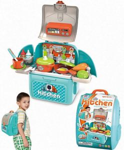 Kid's Modern Mini Pretend Play Kitchen <b>Set</b> New Pink Color Plastic Sink Cooking Trolley <b>Spraying</b> Utensils Happy Toys Kitchen Toy - Product Image 2