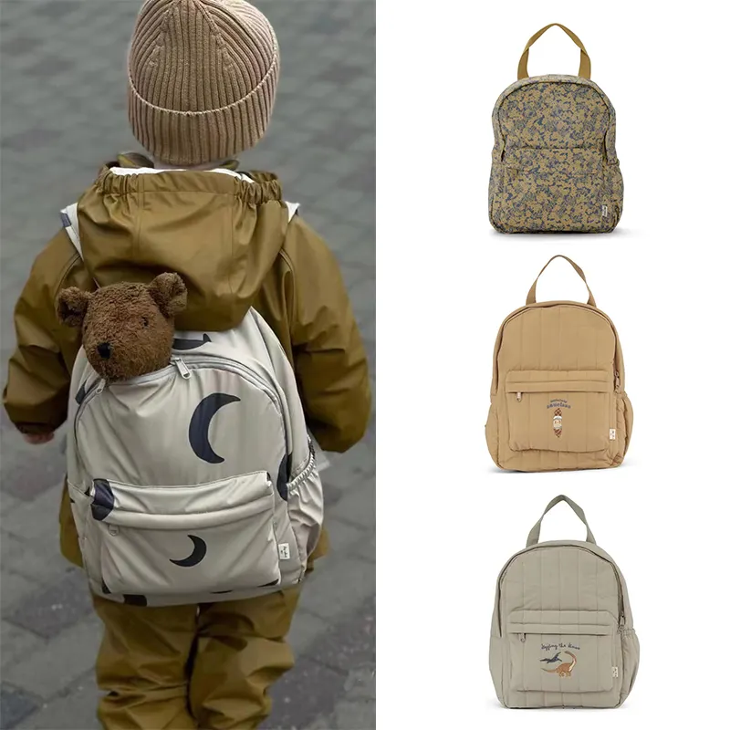 Kids School Bag Cute Cartoon Embroidery KS Designer Children backpack Cherry Pattern Toddler Brand Bags