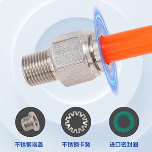 304 Stainless Steel <b>Quick</b> <b>Connector</b> 8mm Pneumatic Air Hose Fitting Straight Through High Pressure High Temperature PC8 02 PC6 - Product Image 3