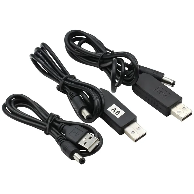USB Power Boost Line Dc 5v to Dc 9v / 12v Step up Module Usb Converter Adapter Cable 2.1x5.5mm Plug