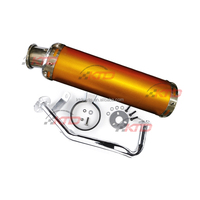 KTD modifiye motosiklet egzoz borusu GY6 50 taklit karbon fiber renk 50cc Scooter yarış susturucu kafa bağlantı başlık boru